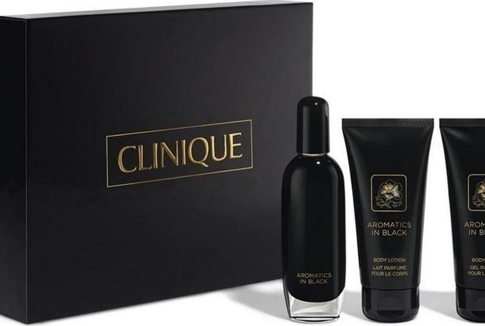 Clinique Aromatics In Black Giftset - 50 ml eau de parfum spray + 75 ml showergel + 75 ml bodylotion - damesparfum