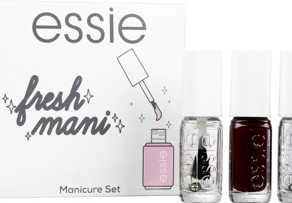 Essie Fresh Mani Nagellak Geschenkset - Base Coat, Rode Nagellak en Top Coat - 3 x 5 ml