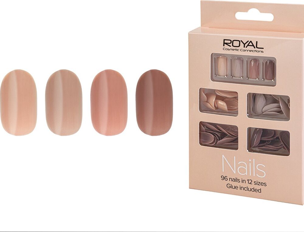 Royal 96 Nails with Glue - Nudes