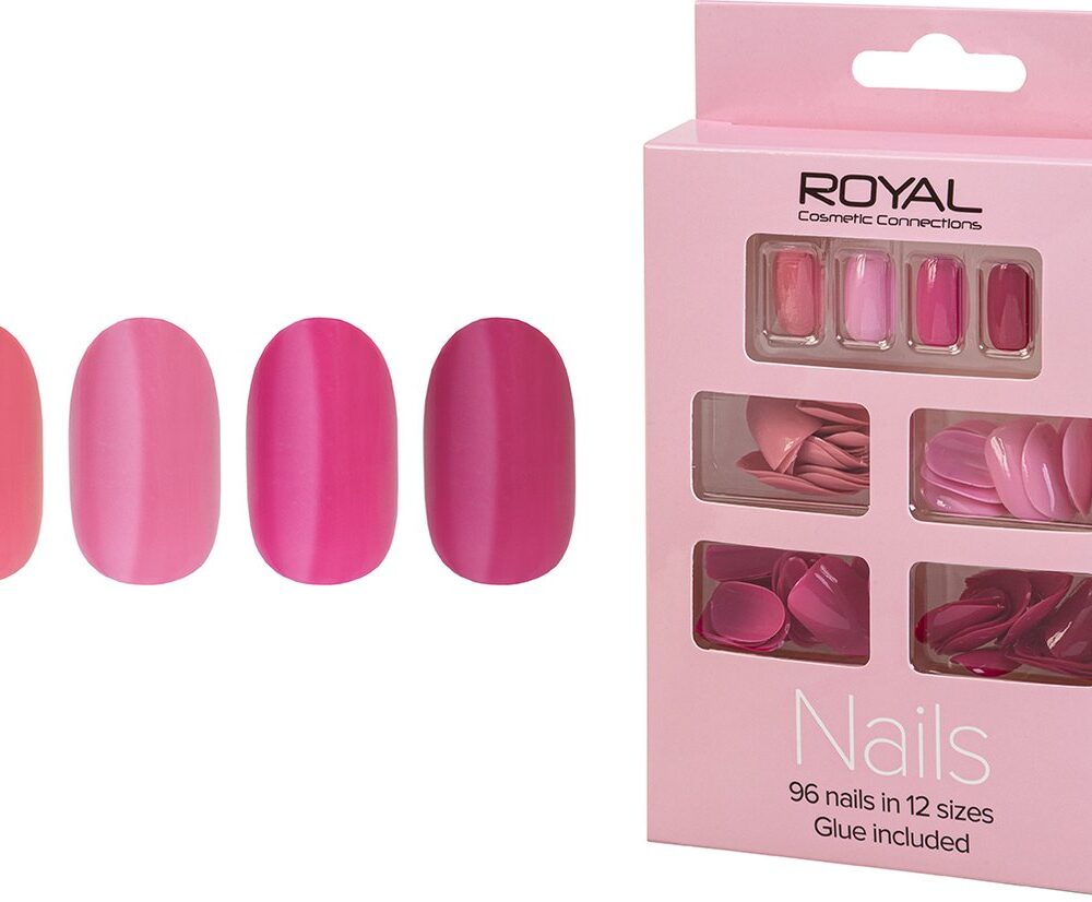 Royal 98 Nails with Glue - Pinks
