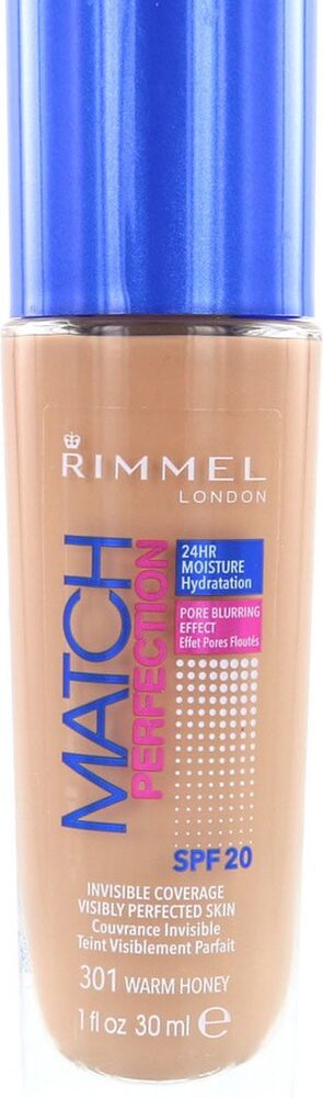 Rimmel London Match Perfection Foundation 301 Warm Honey