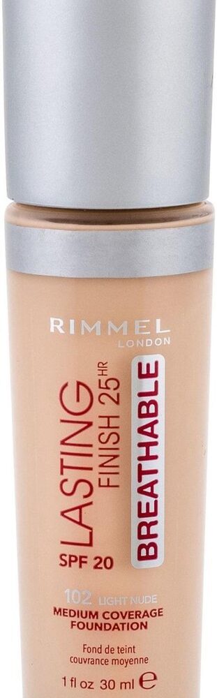 Rimmel London Lasting Finish Breathable Foundation Light Nude - Beige