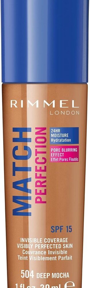 Rimmel London Match Perfection Foundation - 504 Deep Mocha