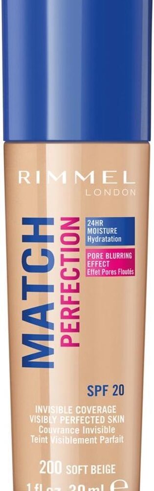 Rimmel London Match Perfection Foundation - 200 Soft Beige - Beige