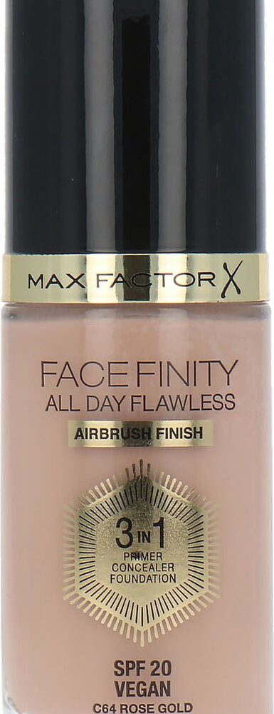 Max Factor Facefinity All Day Flawless 3-in-1 Liquid Foundation - 064 Rose Gold
