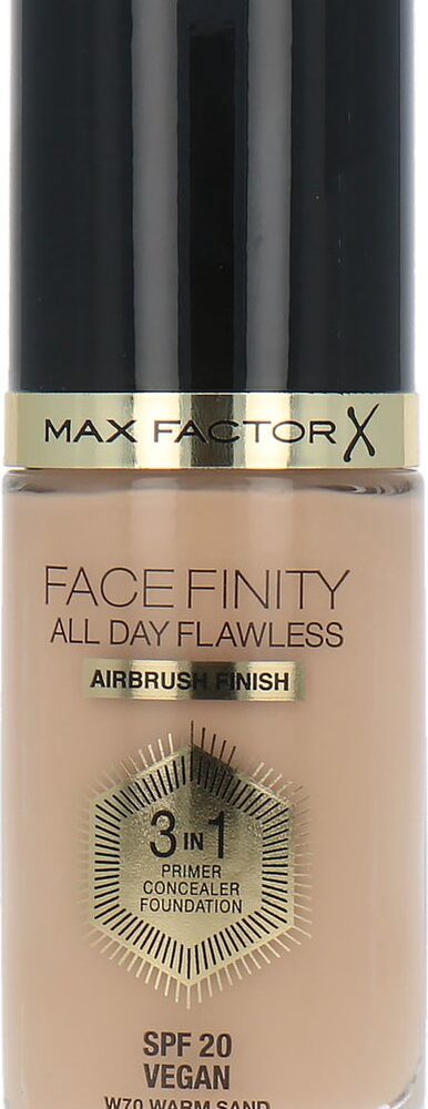 Max Factor Facefinity All Day Flawless 3-In-1 Vegan Foundation 070 Warm Sand