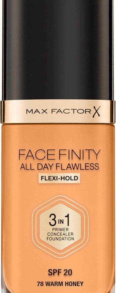 Max Factor Facefinity All Day Flawless 3-In-1 Vegan Foundation 078 Warm Honey