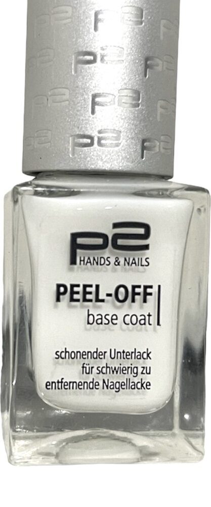 P2 Cosmetics EU Peel-Off Base Coat 10ml wit-remover