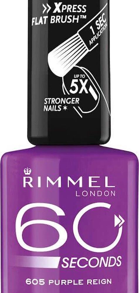 Rimmel 60 seconds finish nailpolish - 605 Purple Reign - nagellak