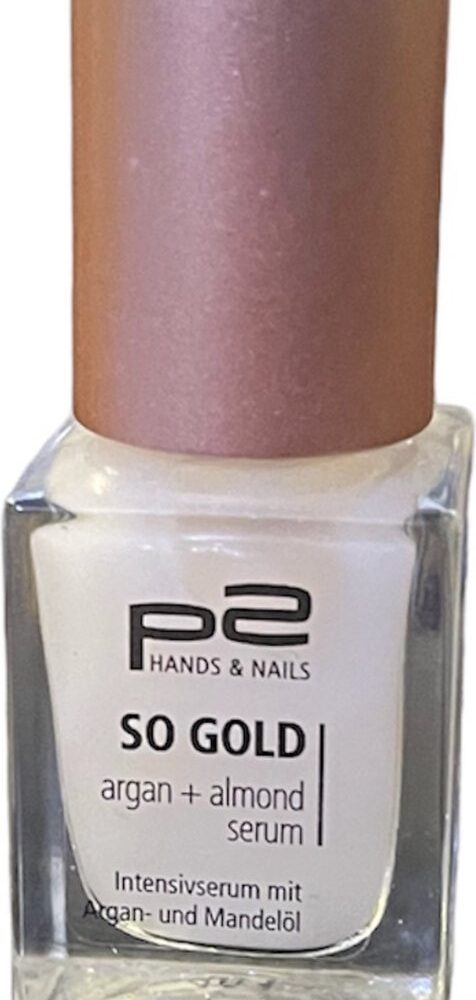 P2 EU Cosmetics So Gold Argan+Almond Serum Nagels verzorging 10ml