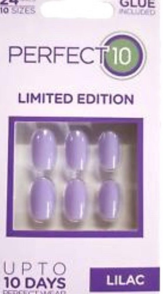 Perfect 10 Nageltips Lilac 24 stuks+Lijm