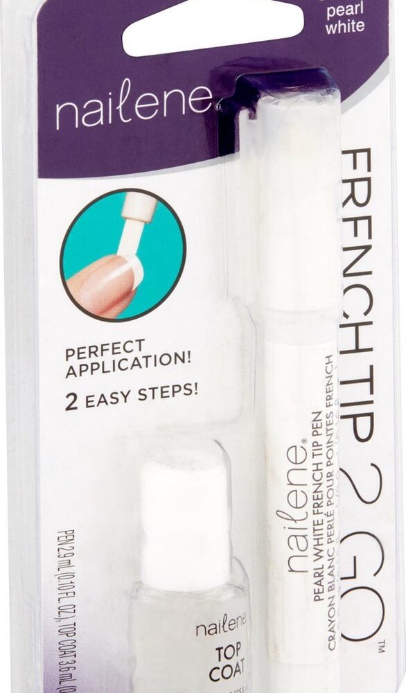 Nailene French Tip Pin 2 Go Pearl White+ Top Coat 61022