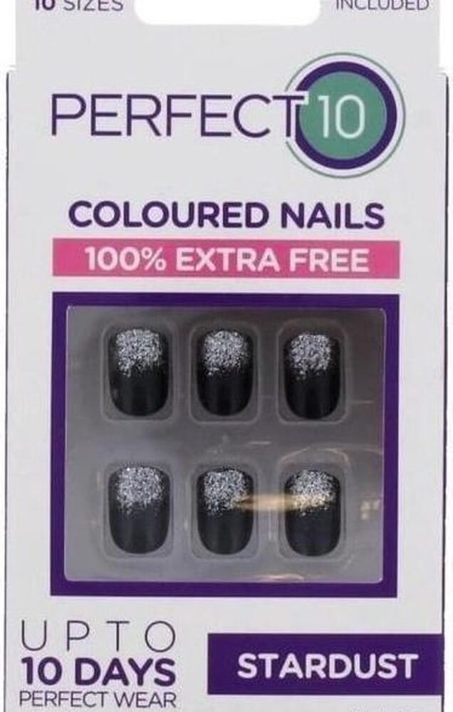 Perfect 10 Full Cover Nageltips Stardust 48 Stuks+lijm