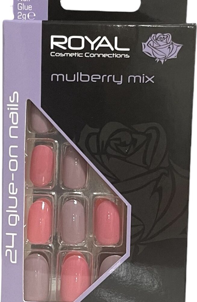 Royal Nagels Mulberry Mix rose en Lilac 24stuks