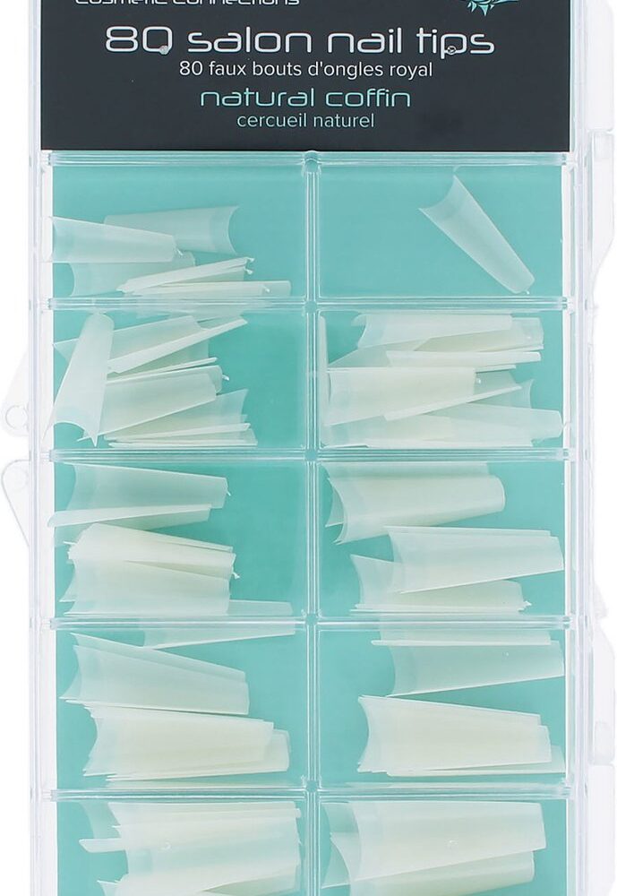 Royal 80 Salon Nail Tips - Natural Coffin