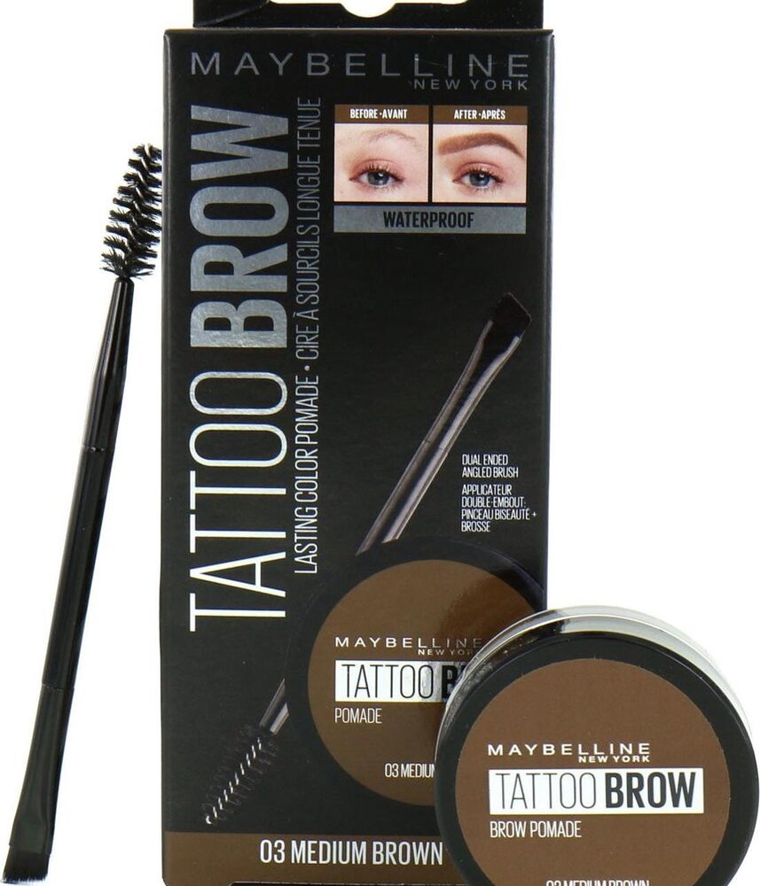 Maybelline Tattoo Brow Lasting Color Pomade - 03 Medium Brown