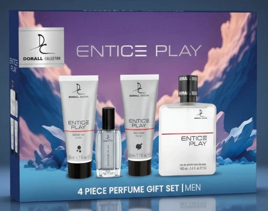 Dorall geschenkset Heren Parfum Entice Play Giftset 100ml + 15ml edt sh+aft