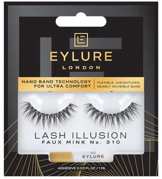 Eylure London Wimpers Lash Illusion Faux Mink no 310 + Lijm